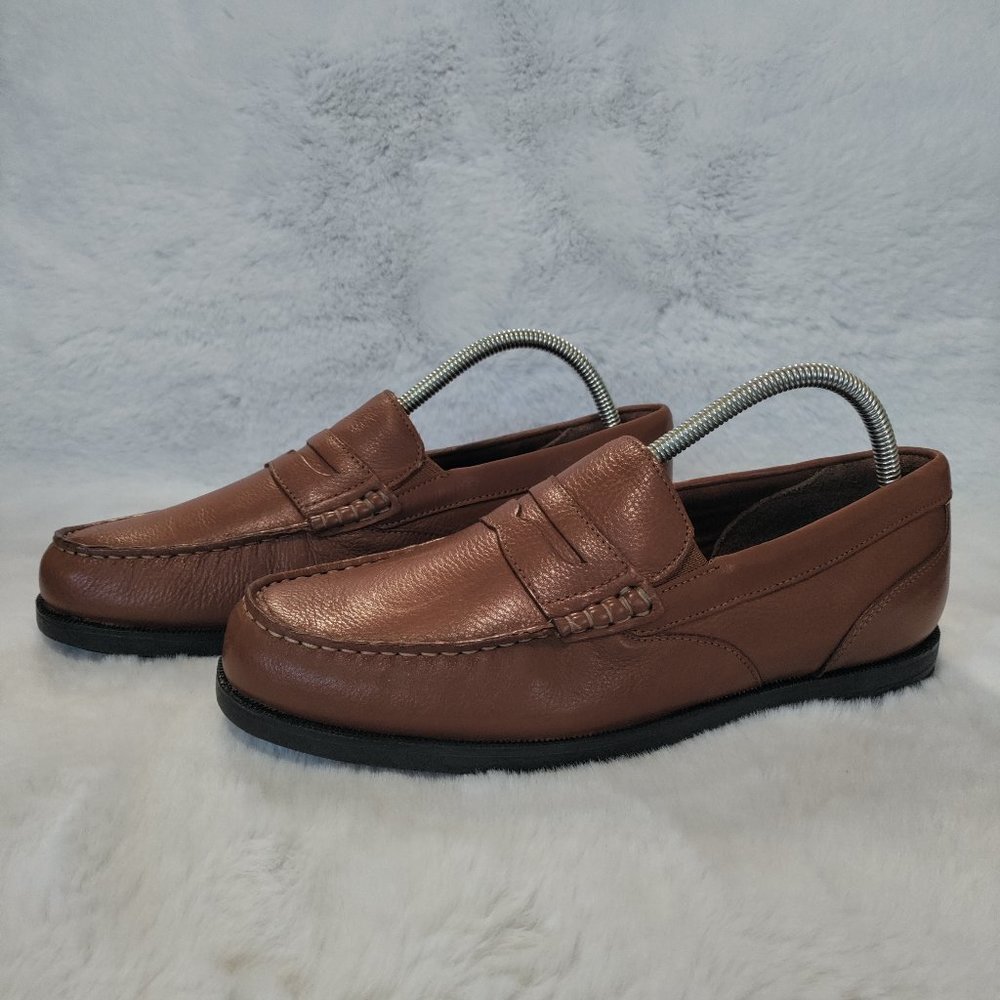 Rockport Men's Preston Penny Loafer Tan Size 8W US